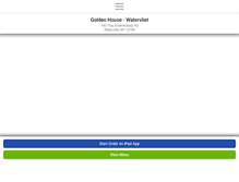 Tablet Screenshot of goldenhousewatervliet.com